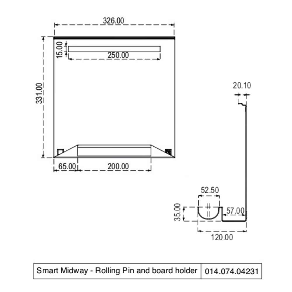 Rolling Pin Board Holder